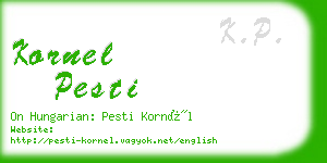 kornel pesti business card